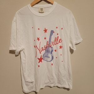 Comfort Colors white Nashville graphic tee